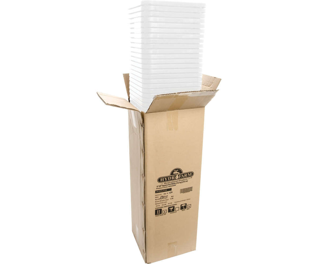 Active Aqua 9" x 9" Square White Pot 10" Tall case of 24 product image 3