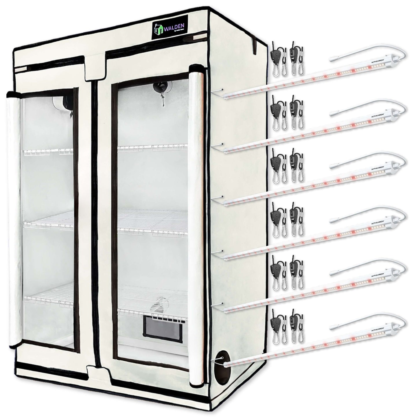 Active Grow Seeds & Starts 3-Tier Walden White LED Grow Tent Kit product image 2