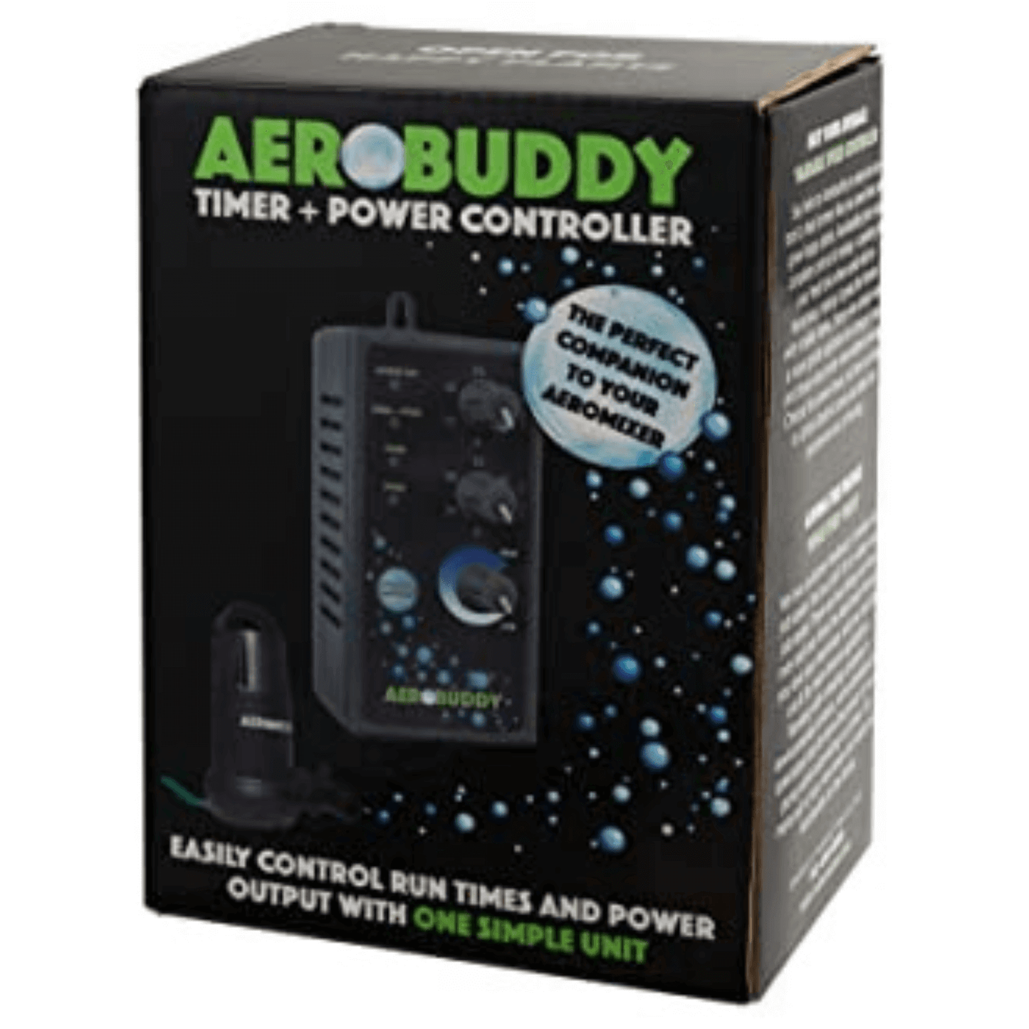 Aeromixer Aerobuddy Interval Timer and Power Controller packaging displaying enhanced control features for optimal plant growth