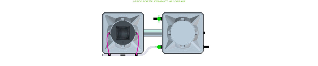 ALIEN Hydroponics AERO 1 Pot 15L Compact Header Kit product image 2