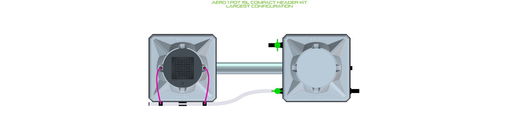 ALIEN Hydroponics AERO 1 Pot 15L Compact Header Kit product image 4