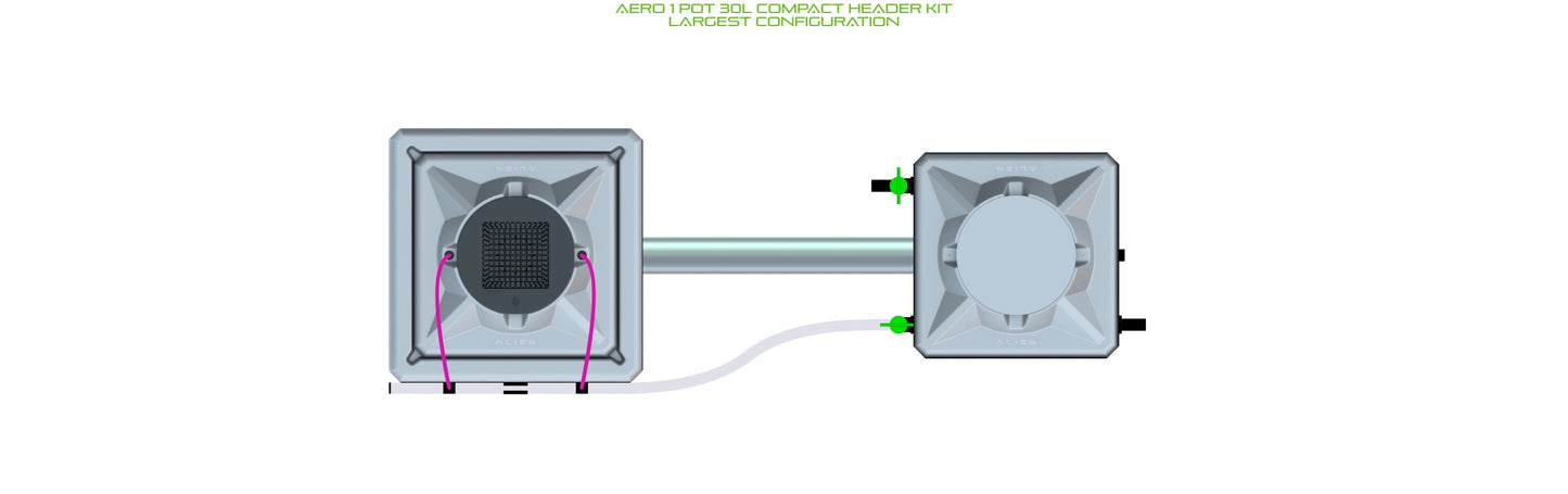 ALIEN Hydroponics AERO 1 Pot 30L Compact Header Kit product image 4