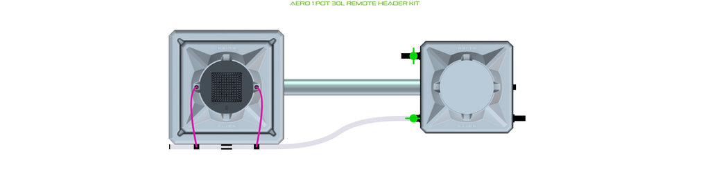 ALIEN Hydroponics AERO 1 Pot 30L Remote Header Kit product image 2