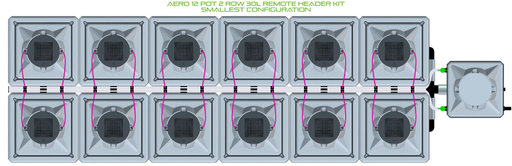 ALIEN Hydroponics AERO 12 Pot 2 Row 30L Remote Header Kit product image 3