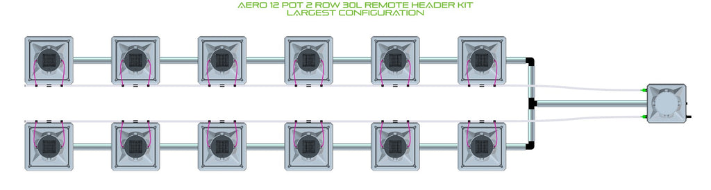 ALIEN Hydroponics AERO 12 Pot 2 Row 30L Remote Header Kit product image 4