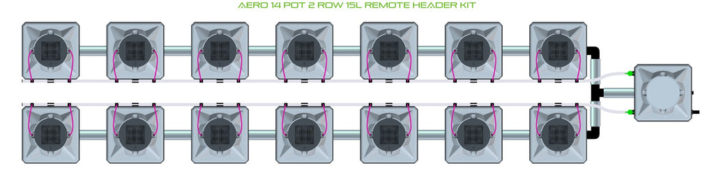 ALIEN Hydroponics AERO 14 Pot 2 Row 15L Remote Header Kit product image 2