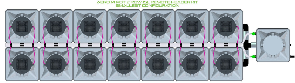 ALIEN Hydroponics AERO 14 Pot 2 Row 15L Remote Header Kit product image 3