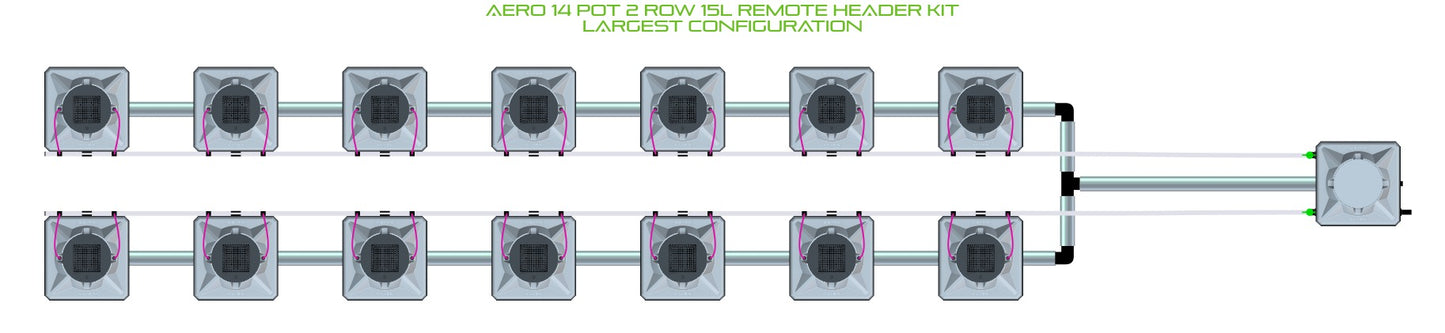 ALIEN Hydroponics AERO 14 Pot 2 Row 15L Remote Header Kit product image 4