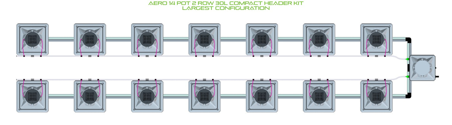 ALIEN Hydroponics AERO 14 Pot 2 Row 30L Compact Header Kit product image 4