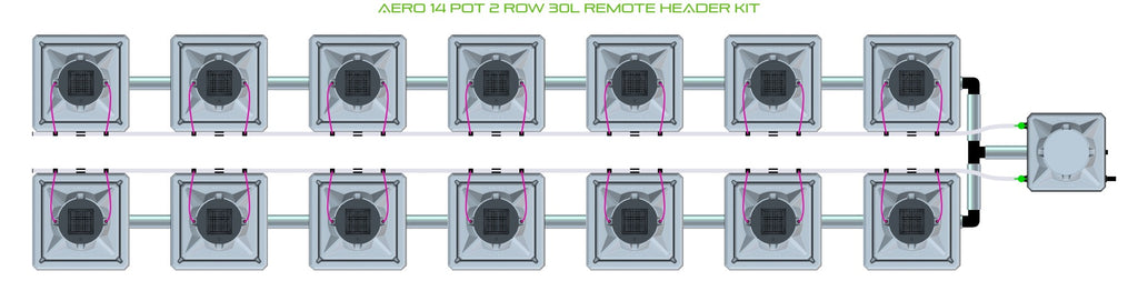 ALIEN Hydroponics AERO 14 Pot 2 Row 30L Remote Header Kit product image 2