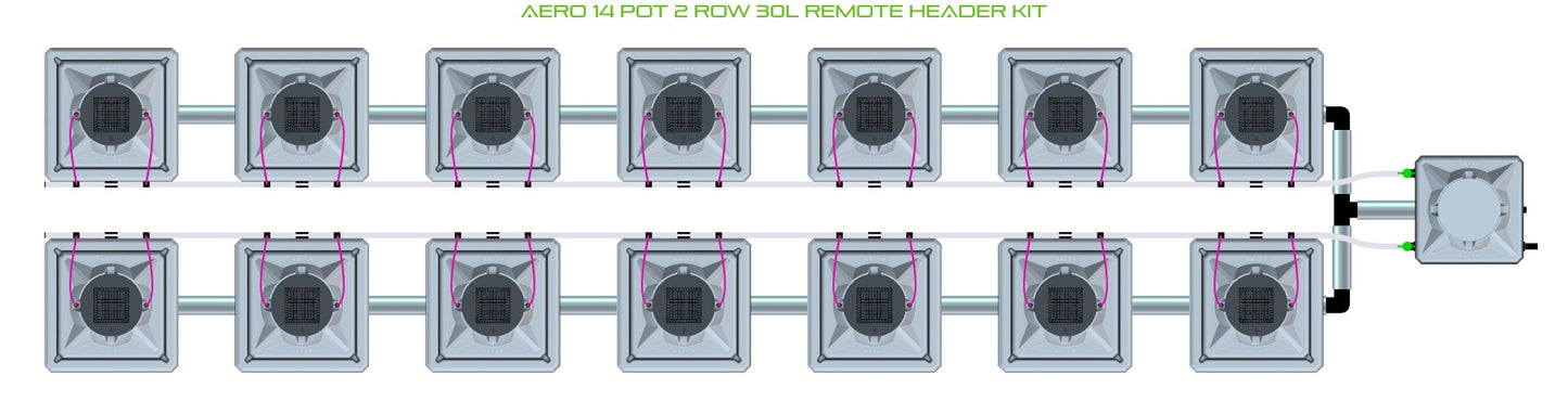 ALIEN Hydroponics AERO 14 Pot 2 Row 30L Remote Header Kit product image 2