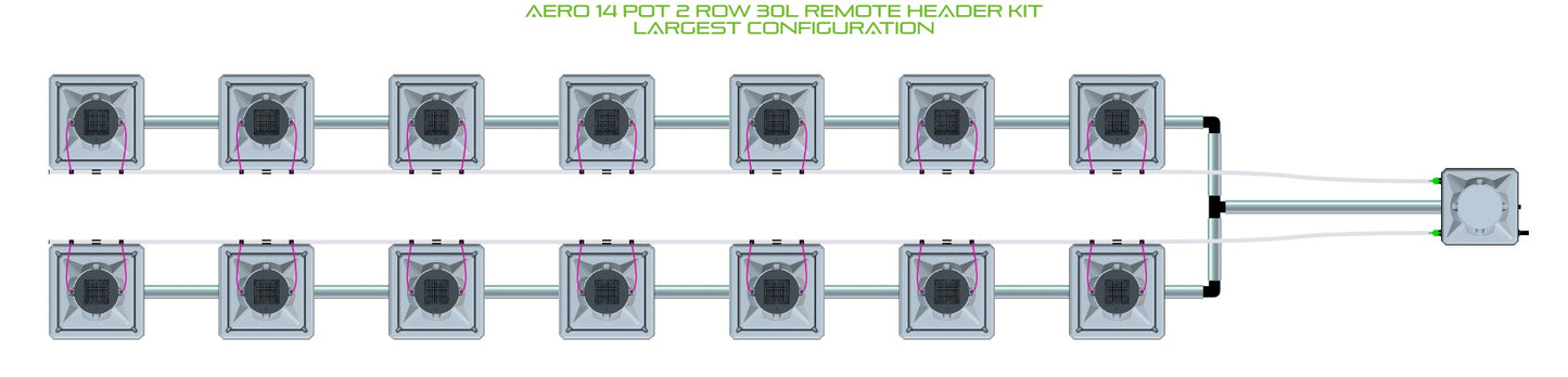 ALIEN Hydroponics AERO 14 Pot 2 Row 30L Remote Header Kit product image 4