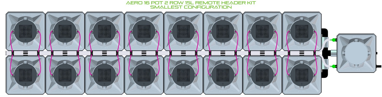 ALIEN Hydroponics AERO 16 Pot 2 Row 15L Remote Header Kit product image 3