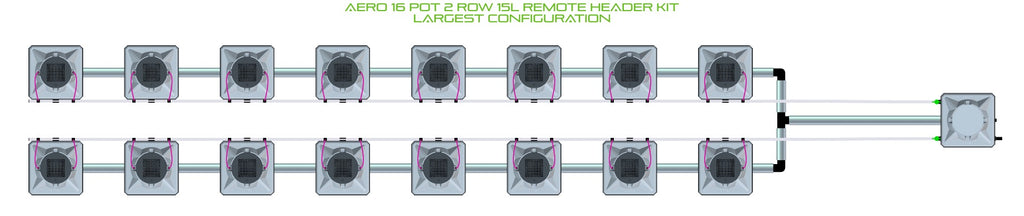 ALIEN Hydroponics AERO 16 Pot 2 Row 15L Remote Header Kit product image 4