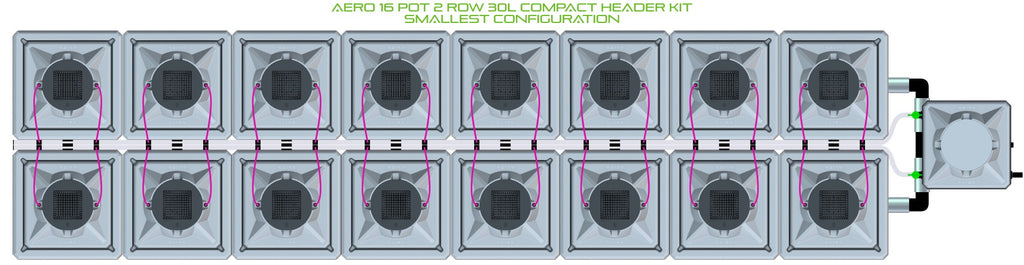 ALIEN Hydroponics AERO 16 Pot 2 Row 30L Compact Header Kit product image 3