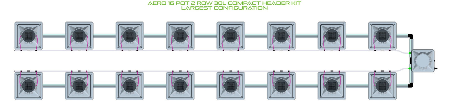 ALIEN Hydroponics AERO 16 Pot 2 Row 30L Compact Header Kit product image 4