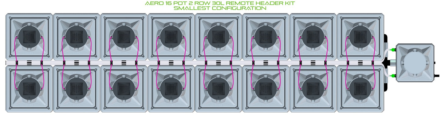 ALIEN Hydroponics AERO 16 Pot 2 Row 30L Remote Header Kit product image 3