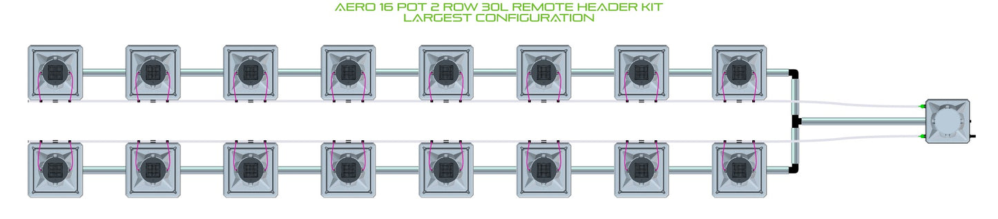 ALIEN Hydroponics AERO 16 Pot 2 Row 30L Remote Header Kit product image 4