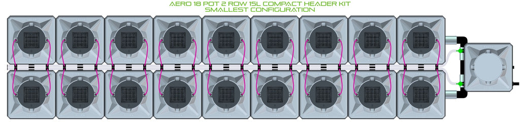 ALIEN Hydroponics AERO 18 Pot 2 Row 15L Compact Header Kit product image 3