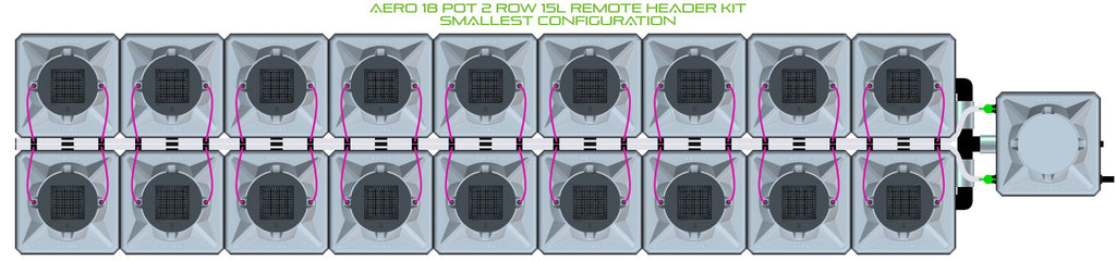ALIEN Hydroponics AERO 18 Pot 2 Row 15L Remote Header Kit product image 3