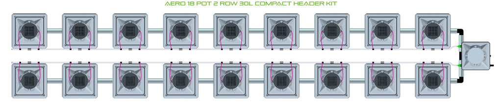 ALIEN Hydroponics AERO 18 Pot 2 Row 30L Compact Header Kit product image 2