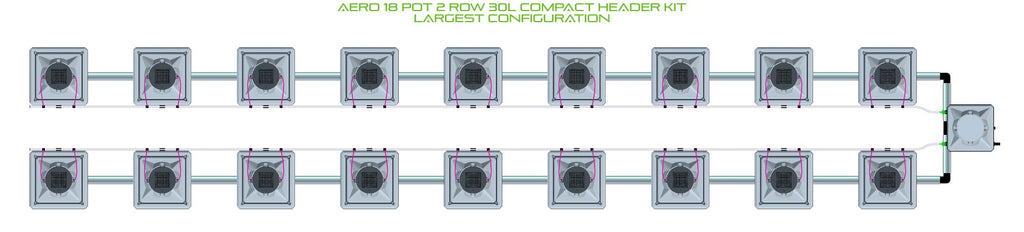 ALIEN Hydroponics AERO 18 Pot 2 Row 30L Compact Header Kit product image 4
