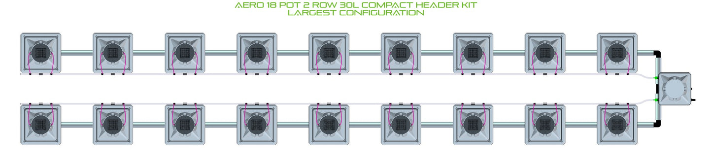 ALIEN Hydroponics AERO 18 Pot 2 Row 30L Compact Header Kit product image 4