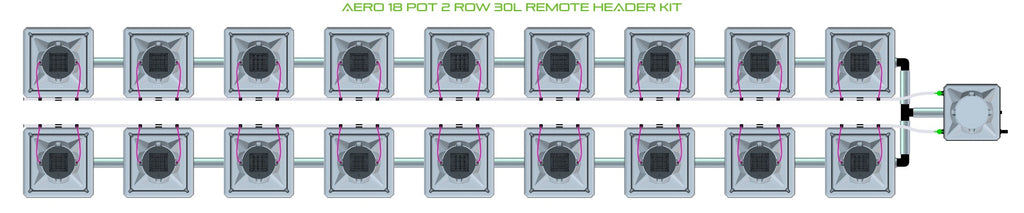 ALIEN Hydroponics AERO 18 Pot 2 Row 30L Remote Header Kit product image 2