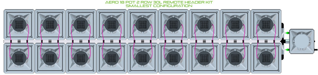ALIEN Hydroponics AERO 18 Pot 2 Row 30L Remote Header Kit product image 3