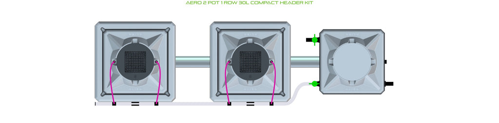 ALIEN Hydroponics AERO 2 Pot 1 Row 30L Compact Header Kit product image 2