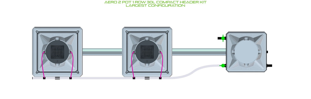ALIEN Hydroponics AERO 2 Pot 1 Row 30L Compact Header Kit product image 4