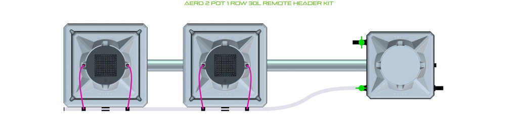 ALIEN Hydroponics AERO 2 Pot 1 Row 30L Remote Header Kit product image 2