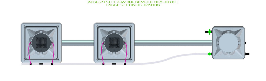 ALIEN Hydroponics AERO 2 Pot 1 Row 30L Remote Header Kit product image 4