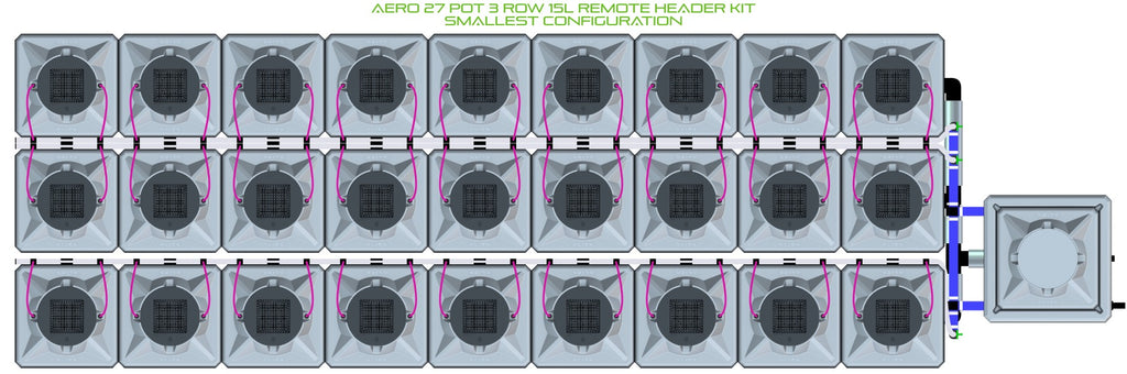 ALIEN Hydroponics AERO 27 Pot 3 Row 15L Remote Header Kit product image 3