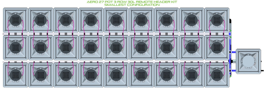 ALIEN Hydroponics AERO 27 Pot 3 Row 30L Remote Header Kit product image 3