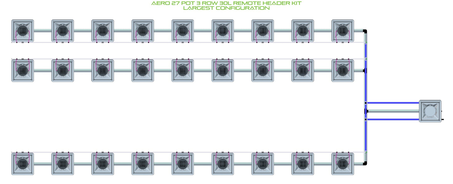 ALIEN Hydroponics AERO 27 Pot 3 Row 30L Remote Header Kit product image 4