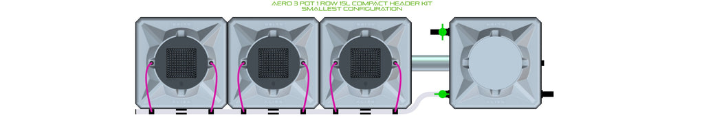 ALIEN Hydroponics AERO 3 Pot 1 Row 15L Compact Header Kit product image 3