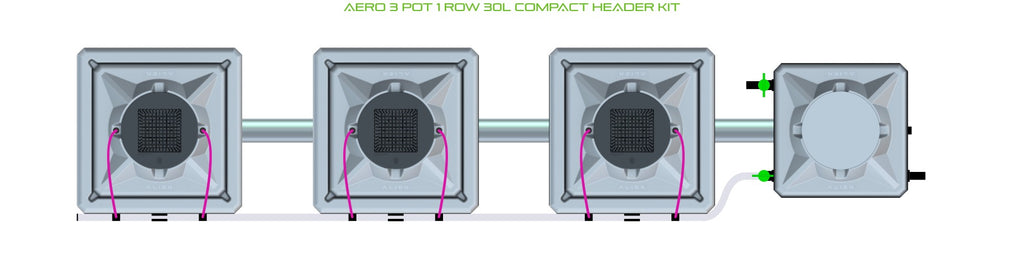 ALIEN Hydroponics AERO 3 Pot 1 Row 30L Compact Header Kit product image 2