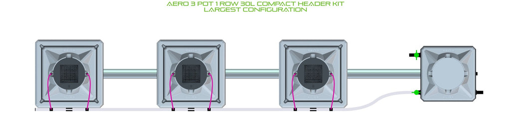 ALIEN Hydroponics AERO 3 Pot 1 Row 30L Compact Header Kit product image 4
