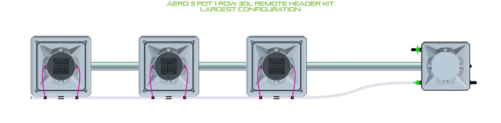 ALIEN Hydroponics AERO 3 Pot 1 Row 30L Remote Header Kit product image 4