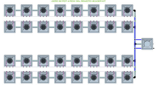 ALIEN Hydroponics AERO 32 Pot 4 Row 30L Remote Header Kit product image 1