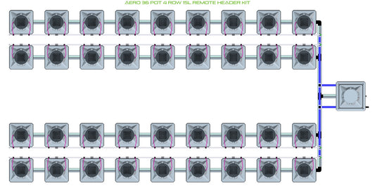 ALIEN Hydroponics AERO 36 Pot 4 Row 15L Remote Header Kit product image 1