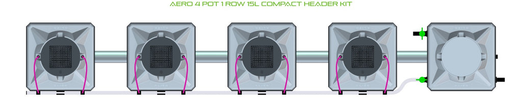 ALIEN Hydroponics AERO 4 Pot 1 Row 15L Compact Header Kit product image 2