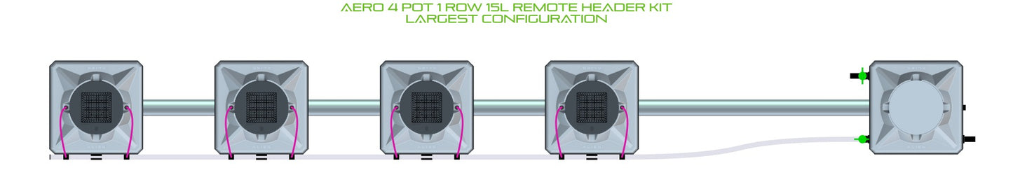 ALIEN Hydroponics AERO 4 Pot 1 Row 15L Remote Header Kit product image 4