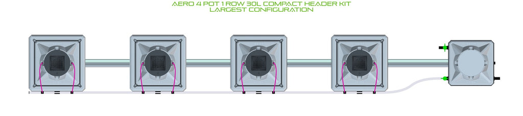 ALIEN Hydroponics AERO 4 Pot 1 Row 30L Compact Header Kit product image 4