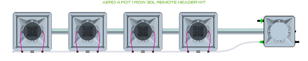 ALIEN Hydroponics AERO 4 Pot 1 Row 30L Remote Header Kit product image 2