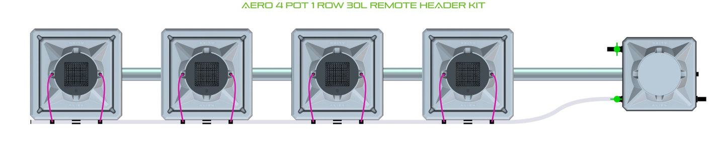 ALIEN Hydroponics AERO 4 Pot 1 Row 30L Remote Header Kit product image 2