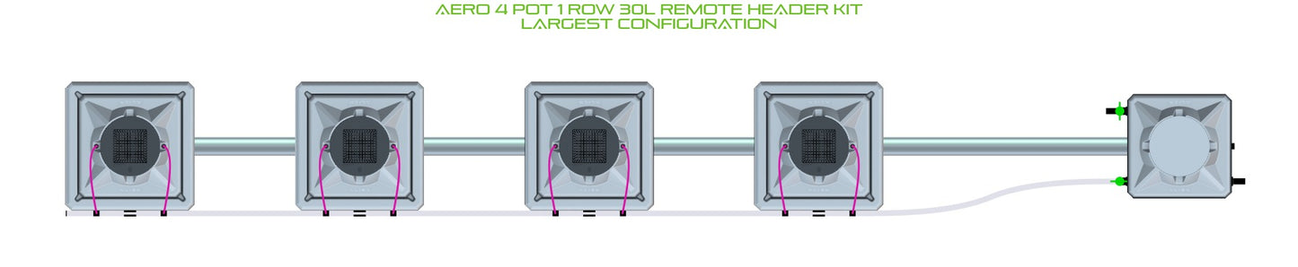 ALIEN Hydroponics AERO 4 Pot 1 Row 30L Remote Header Kit product image 4