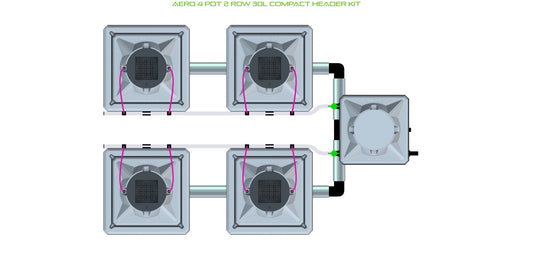 ALIEN Hydroponics AERO 4 Pot 2 Row 30L Compact Header Kit product image 1