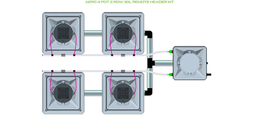 ALIEN Hydroponics AERO 4 Pot 2 Row 30L Remote Header Kit product image 1
